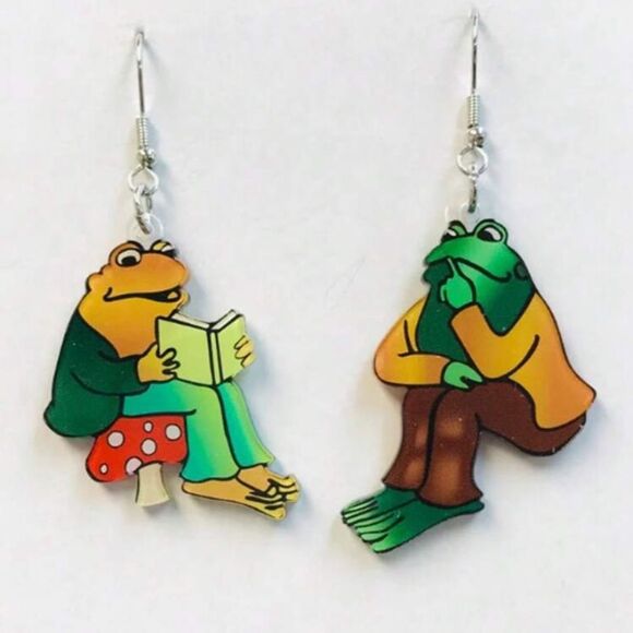 3for$20 1 Pair Of Acrylic Earring, Cottagecore Frog Earrings - Picture 1 of 3